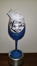 "Rhinestone" wine glass